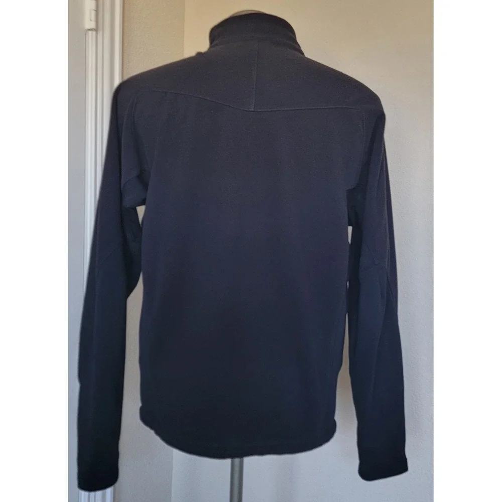 REI Men's Long Sleeve Full Zip Pockets Black Fleece Jacket Outdoors Sz Med - Picture 4 of 8